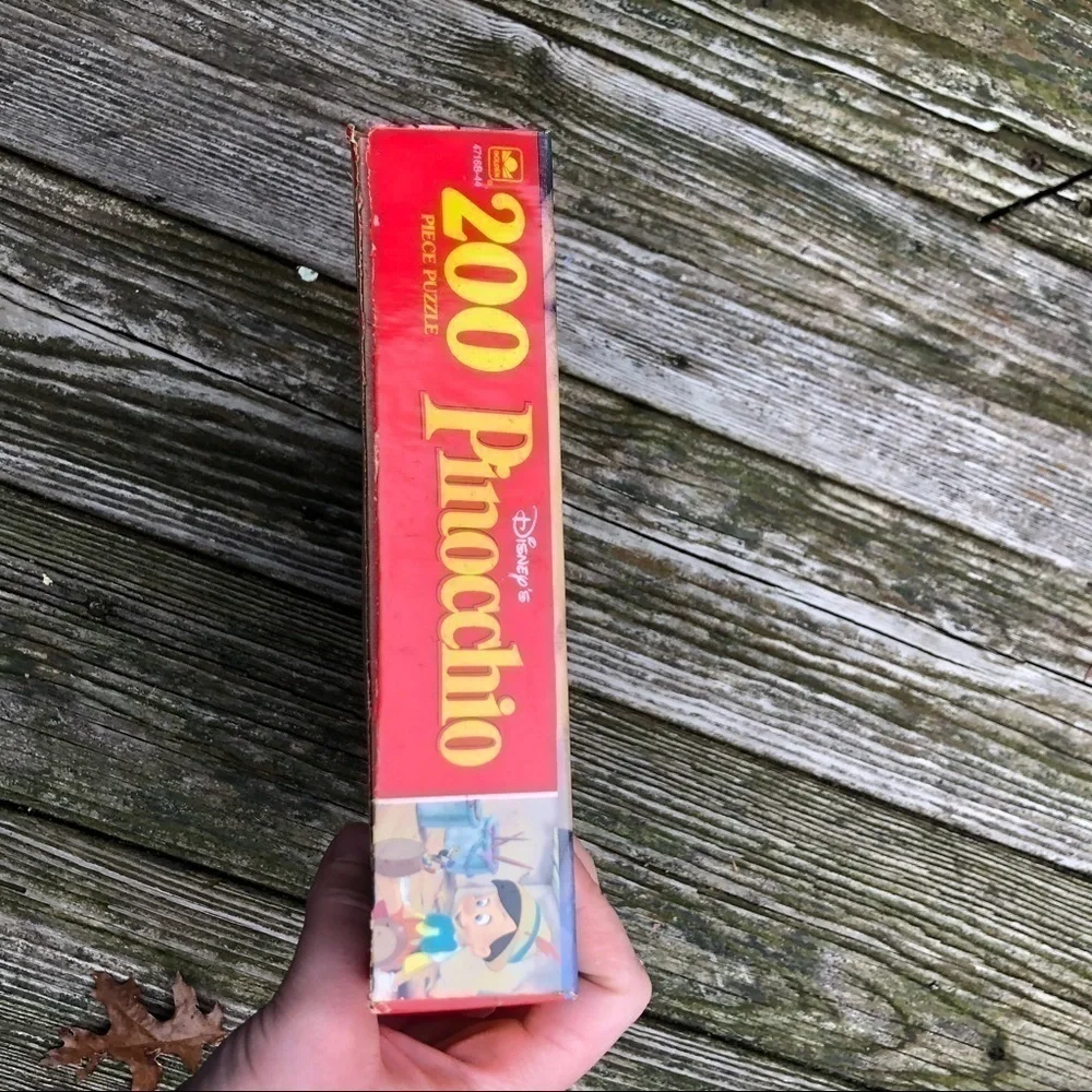 Vintage Golden Pinocchio Puzzle - Complete